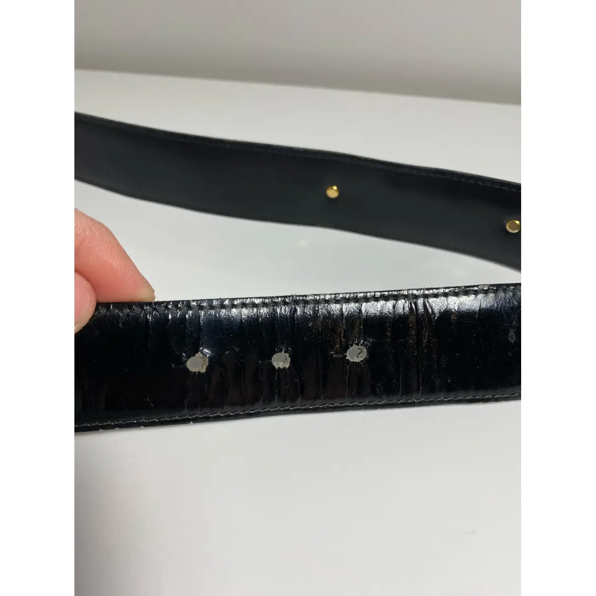 Triomphe patent leather belt Celine - Vintage
