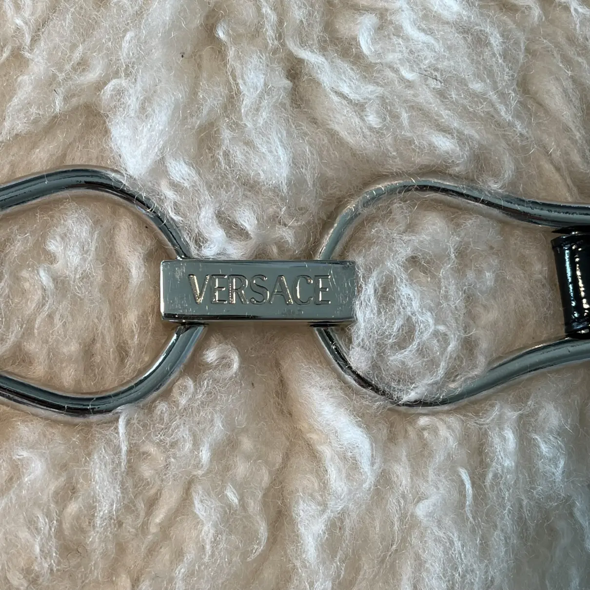 Patent leather belt Versace