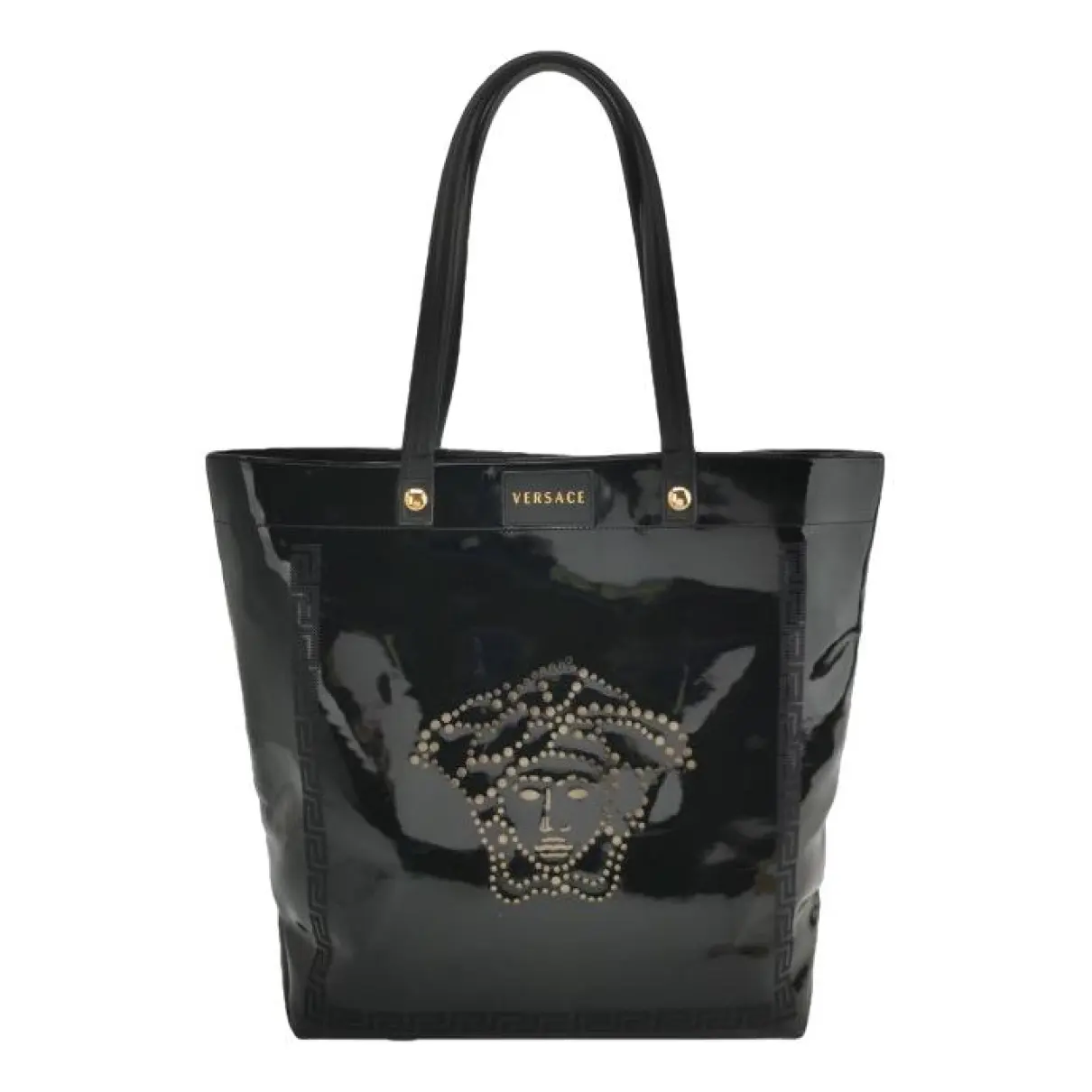 Patent leather tote Versace