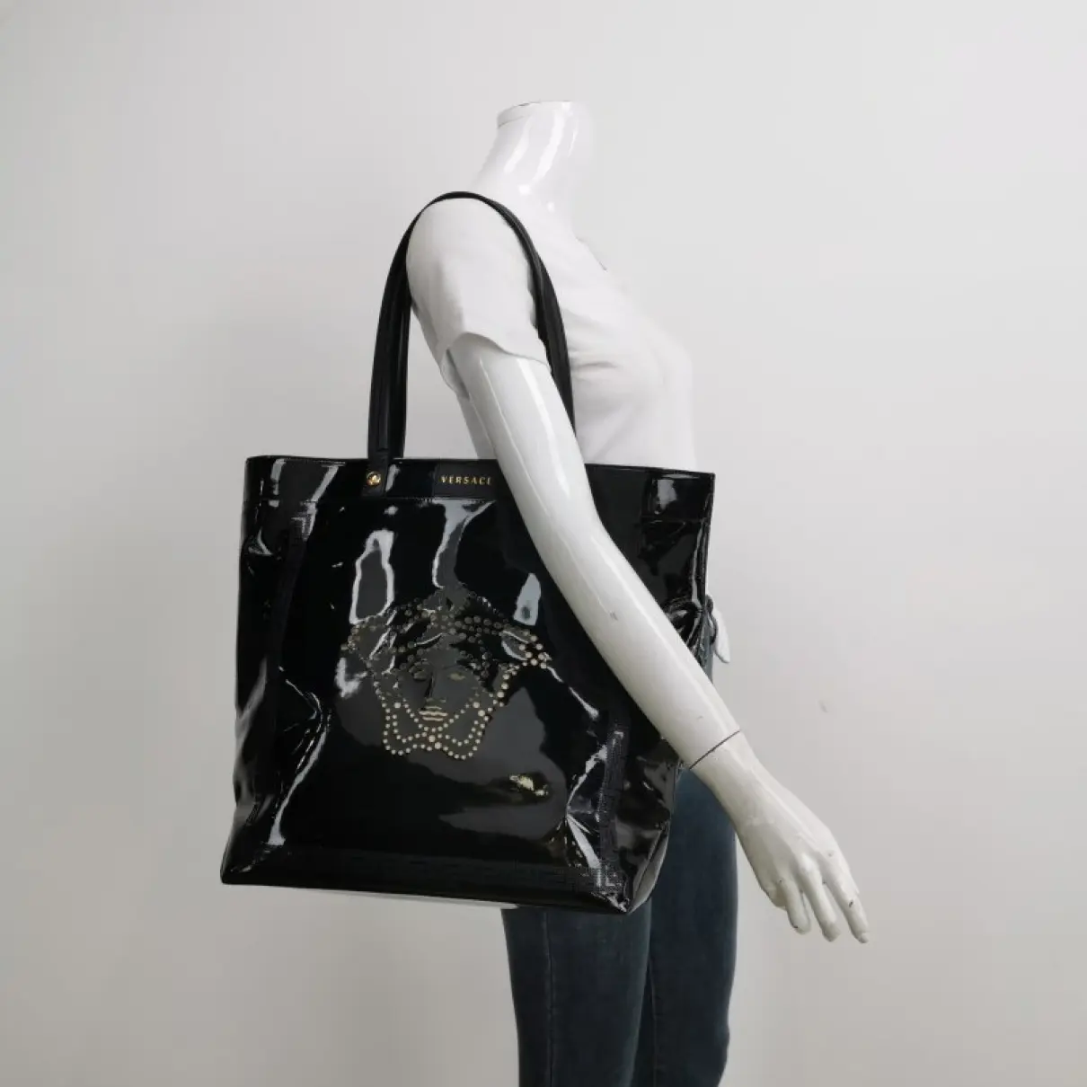 Buy Versace Patent leather tote online