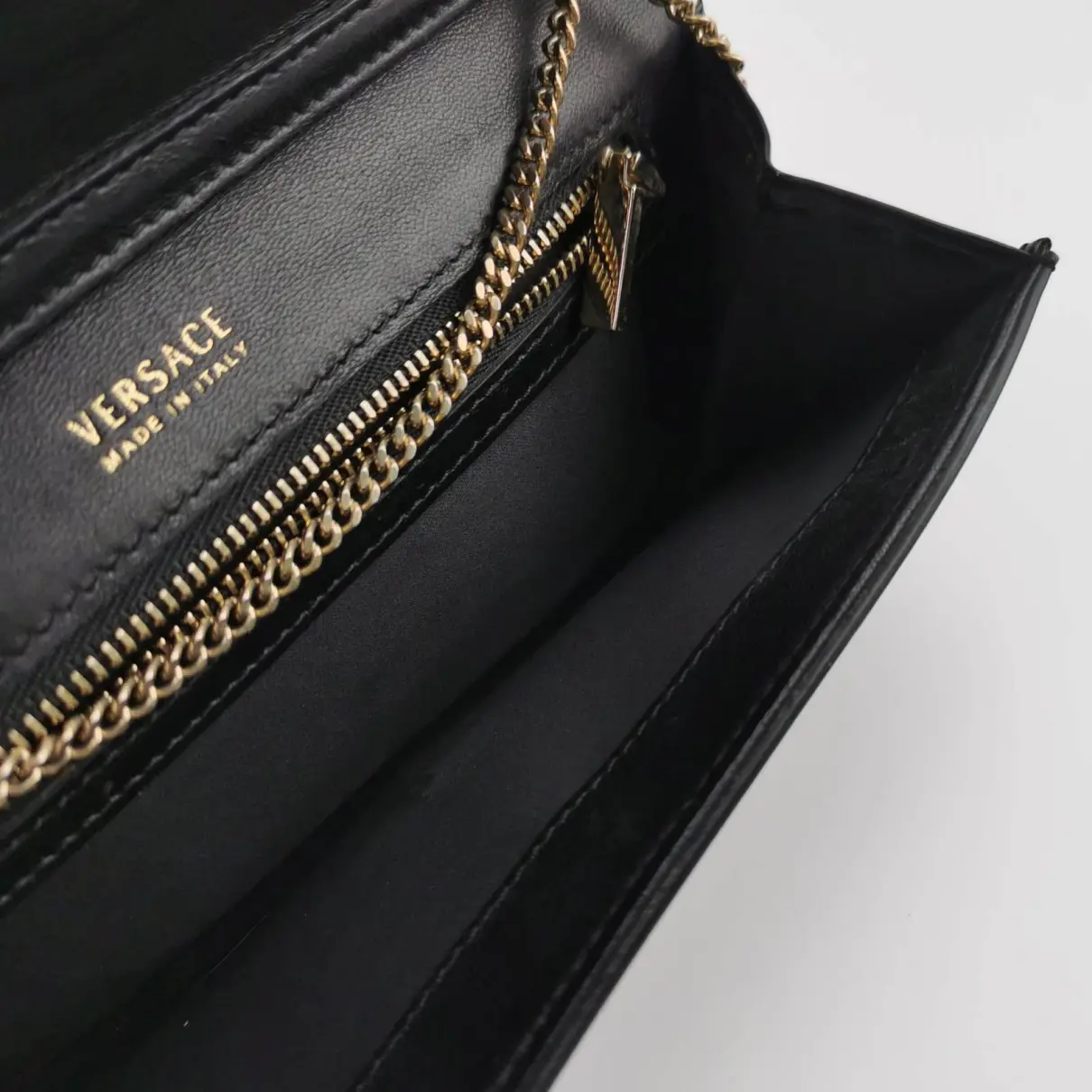 Patent leather crossbody bag Versace