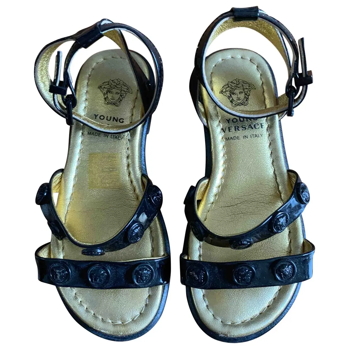 Patent leather sandals Versace