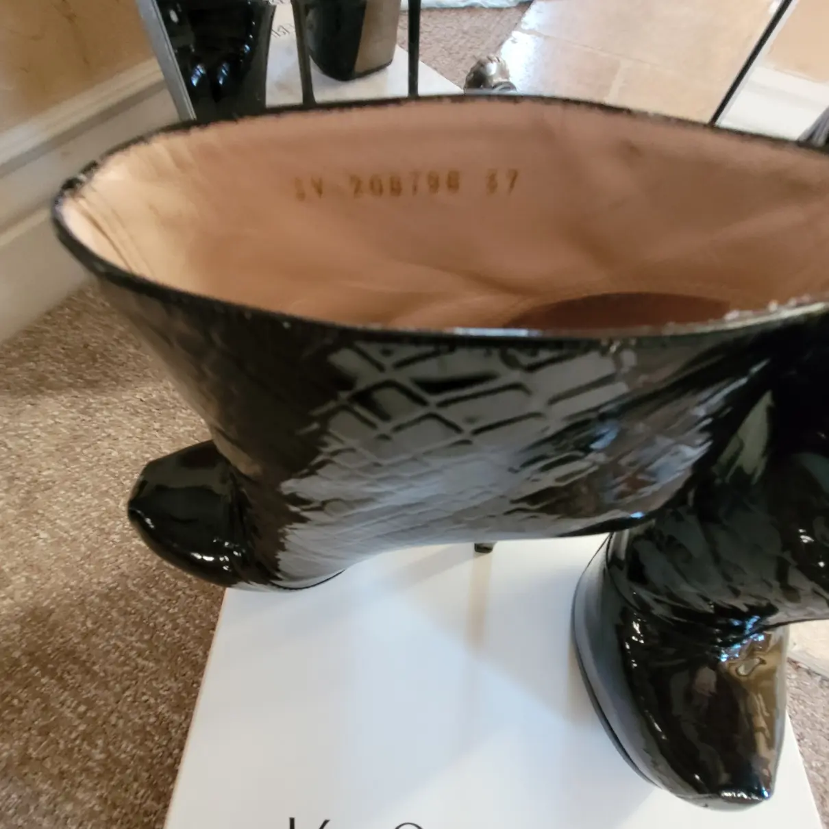 Patent leather ankle boots Yves Saint Laurent - Vintage