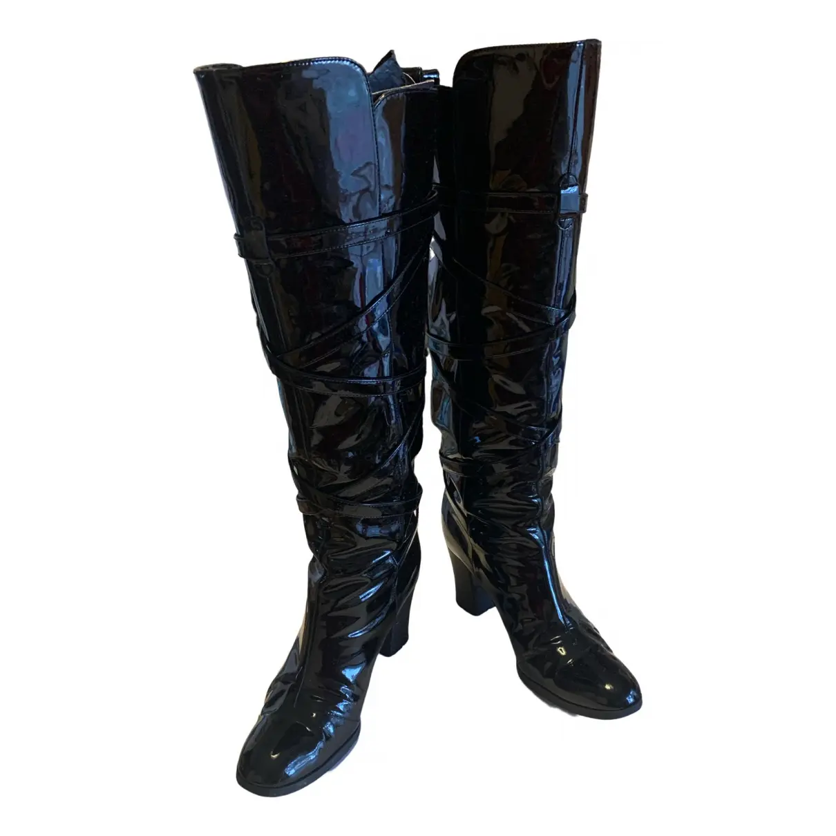 Patent leather boots Yves Saint Laurent - Vintage