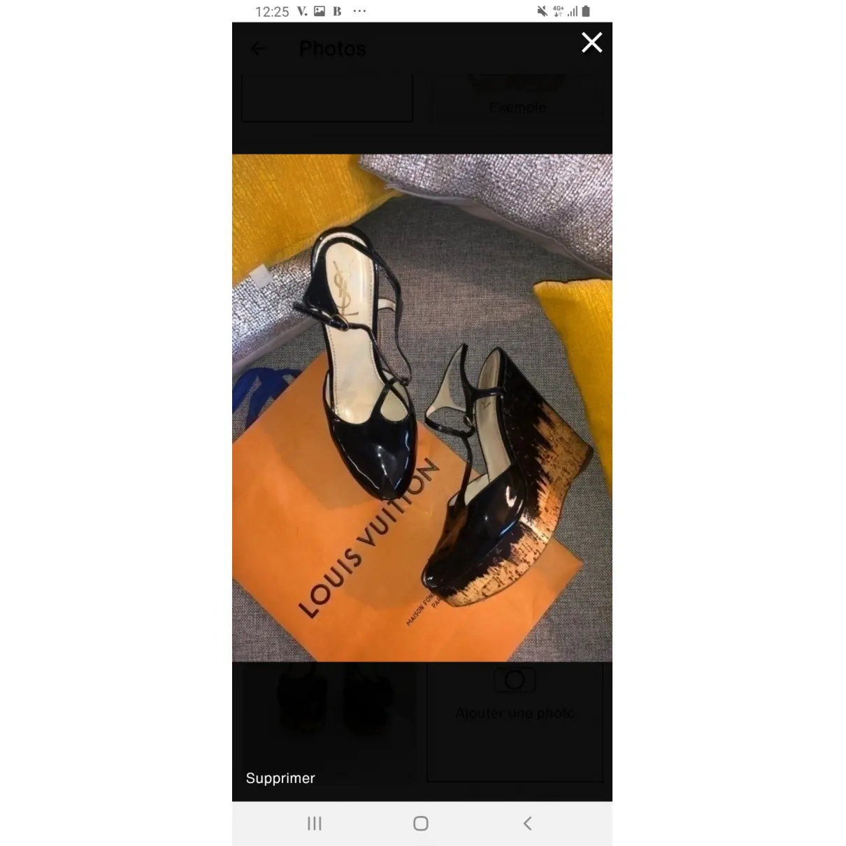 Patent leather sandals Yves Saint Laurent