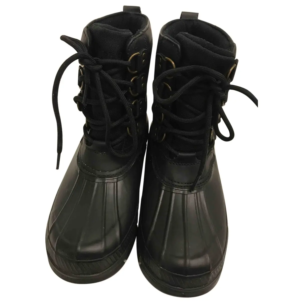 Black Plastic Boots Polo Ralph Lauren