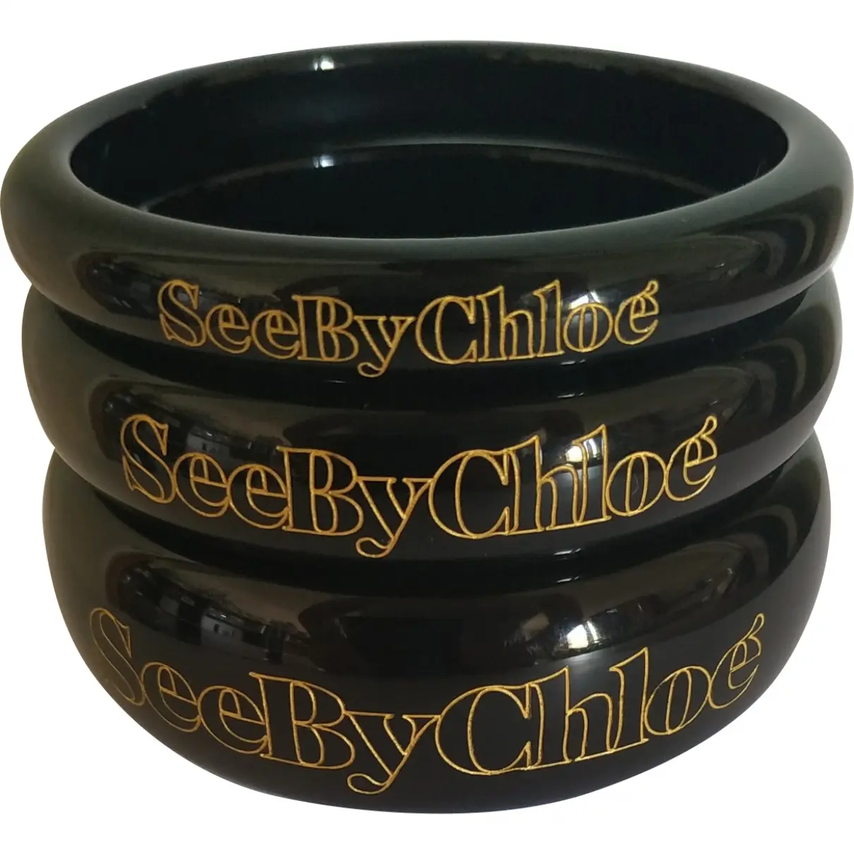 Black Plastic Bracelet See by Chloé