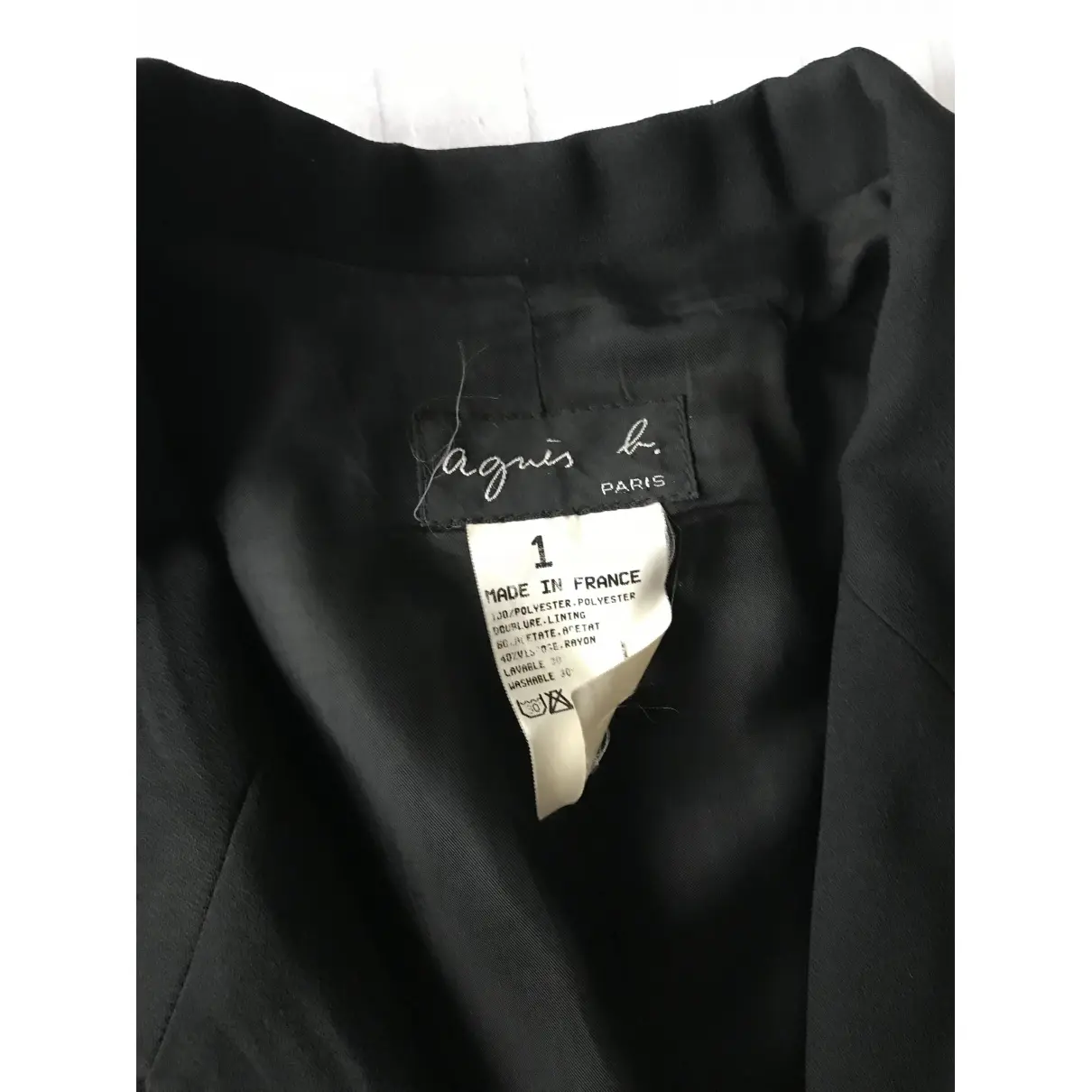 Buy Agnès B. Black Polyester Jacket online