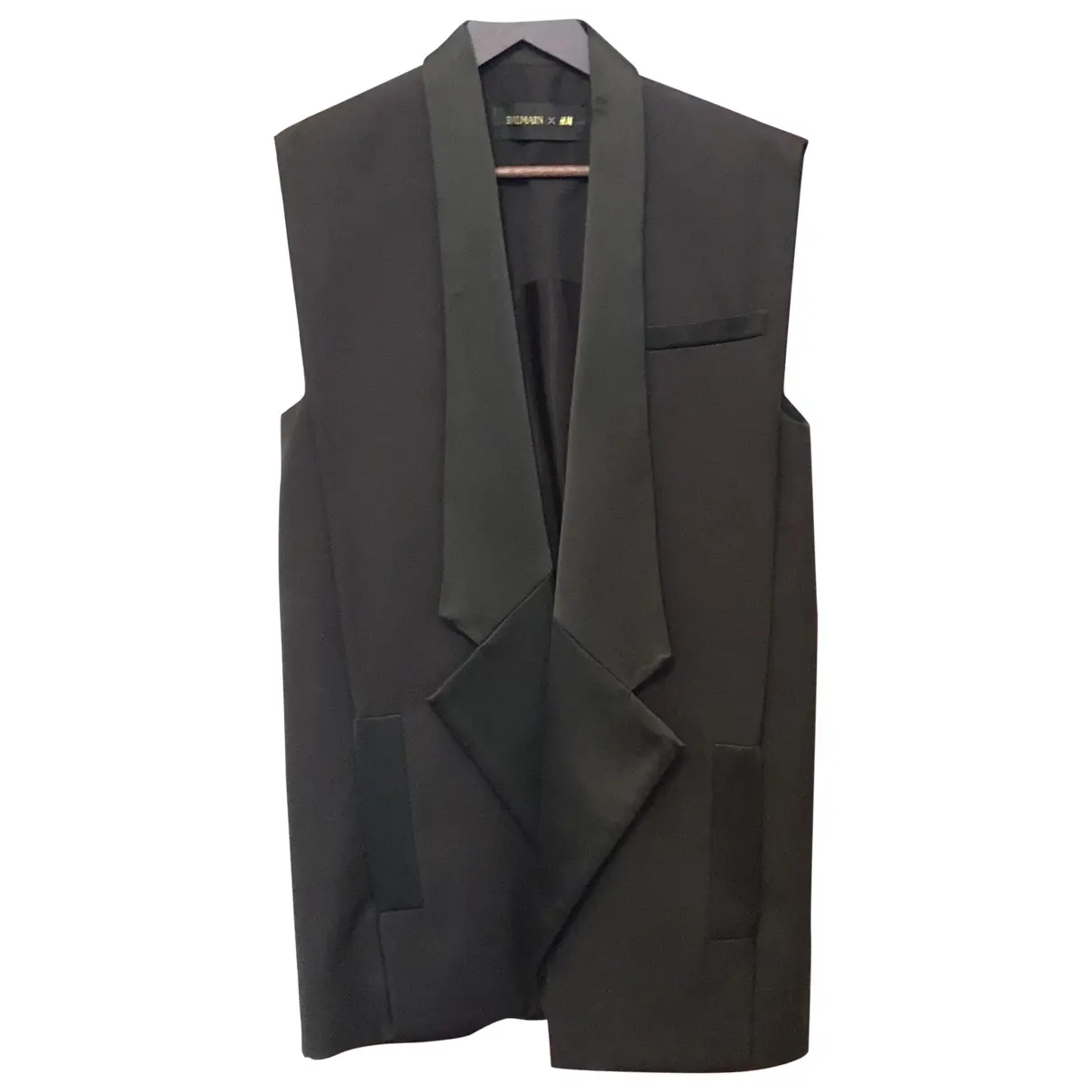 Black Polyester Jacket Balmain For H&M