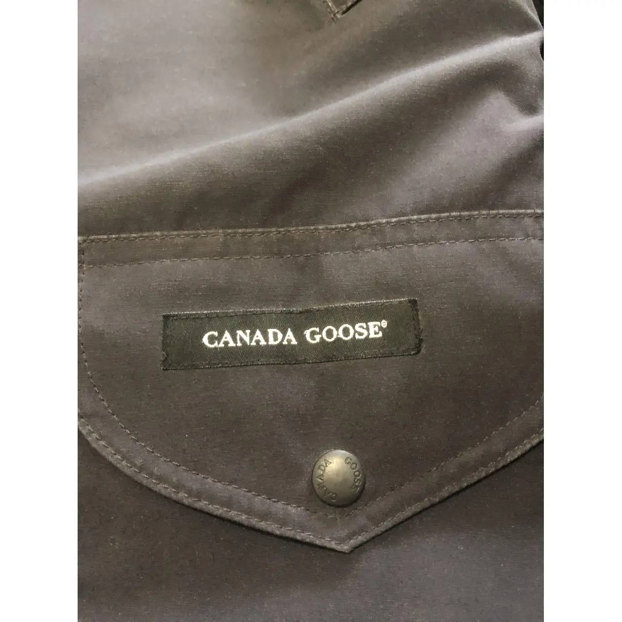 Black Polyester Coat Canada Goose
