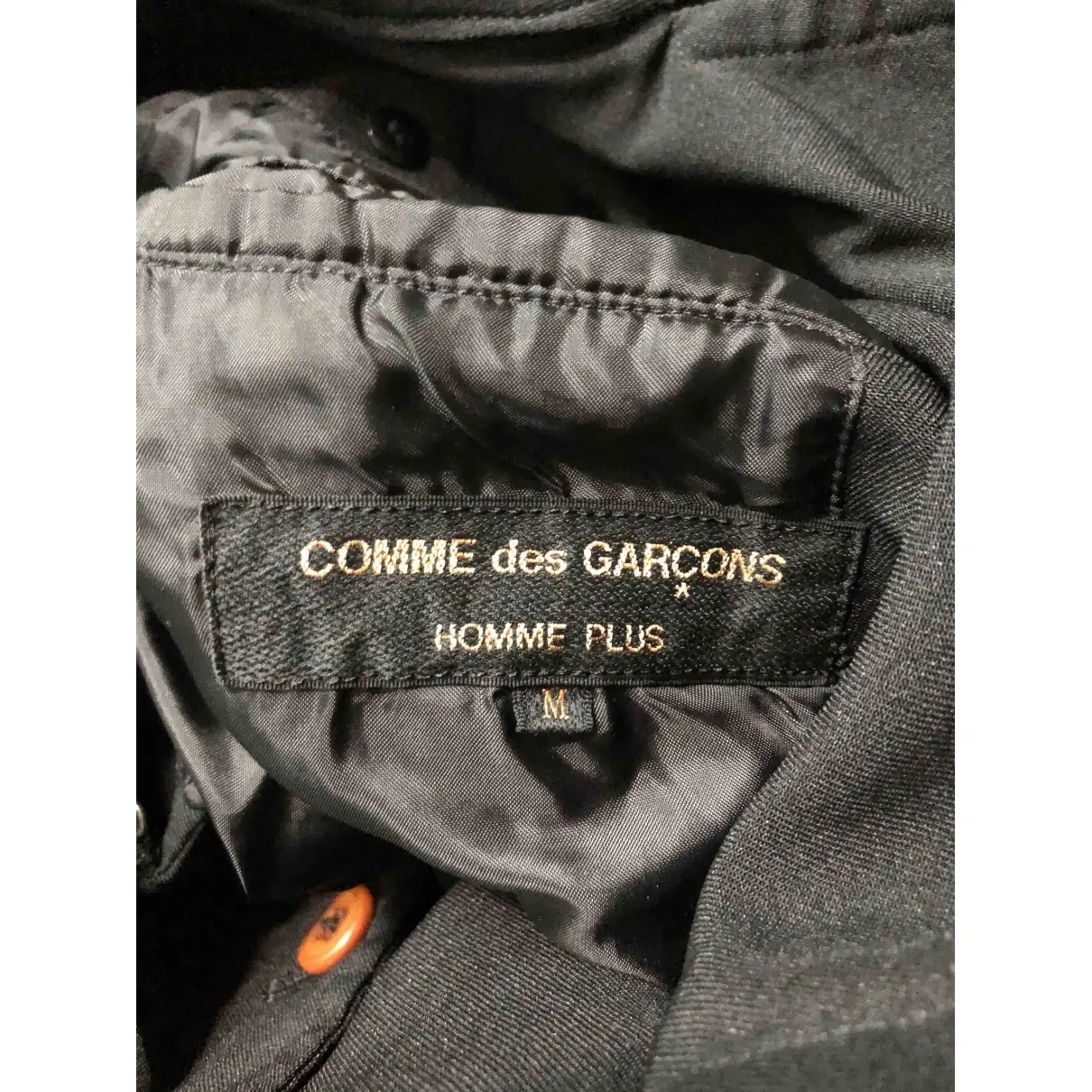 Black Polyester Coat Comme Des Garcons
