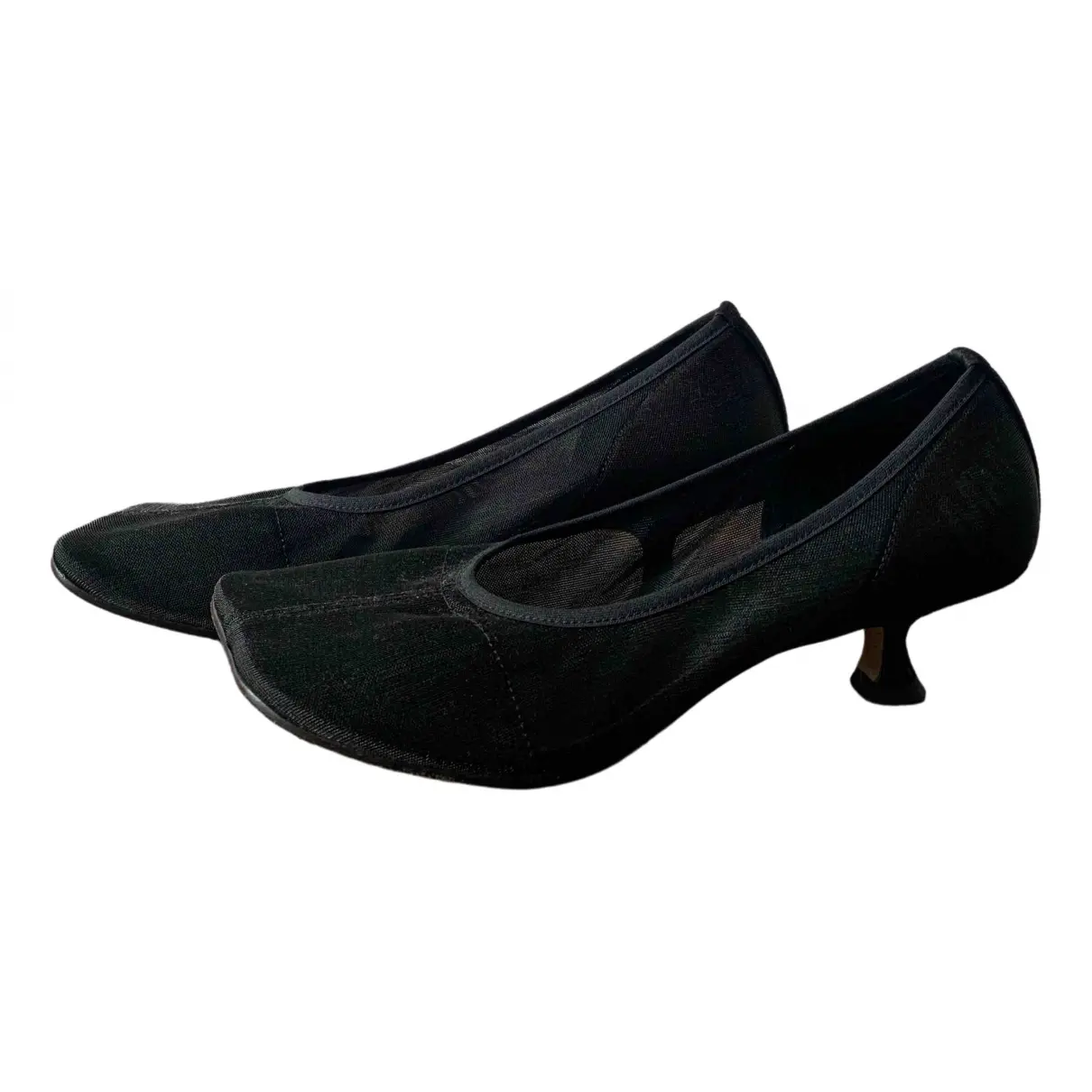 Black Polyester Sandals MM6