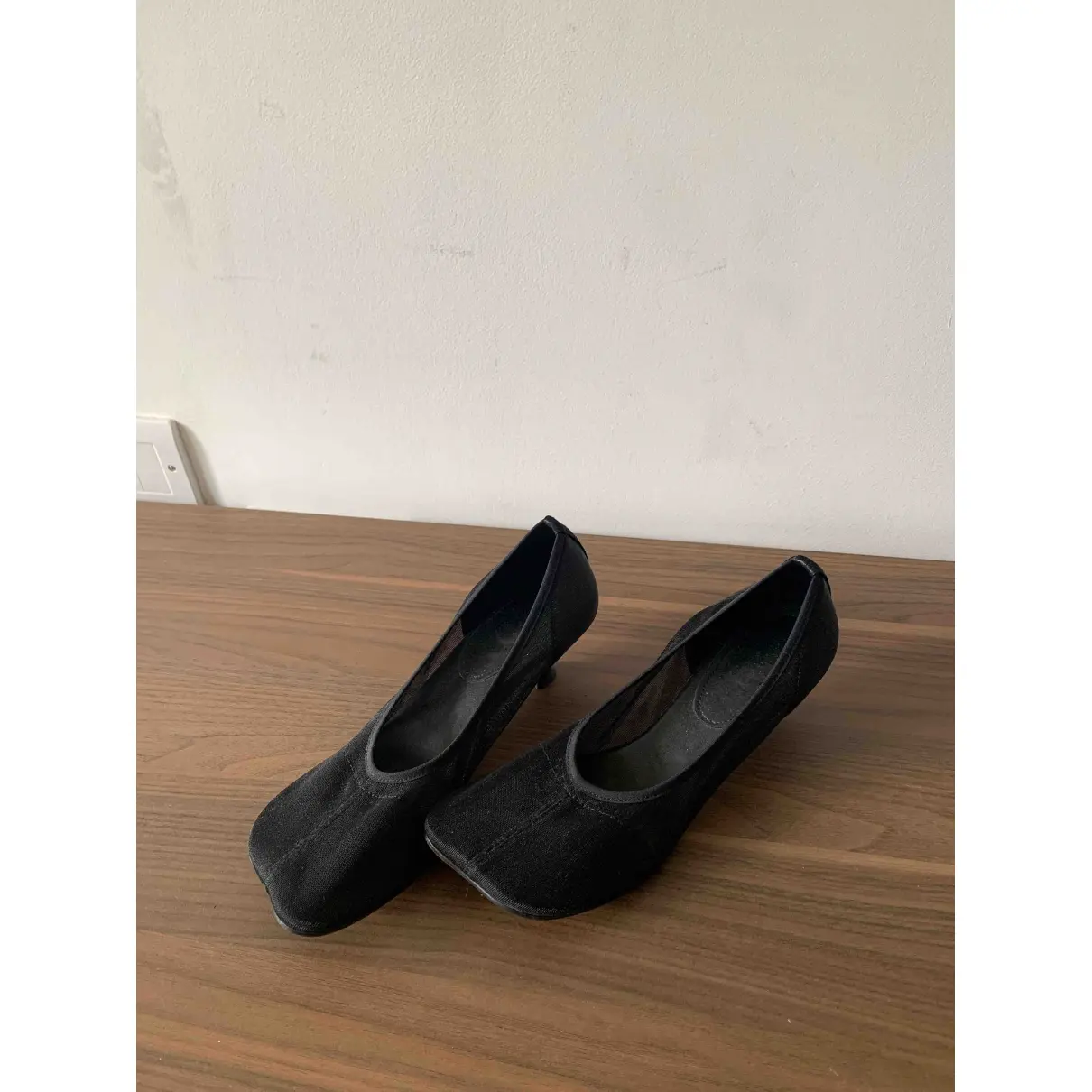 Buy MM6 Black Polyester Sandals online