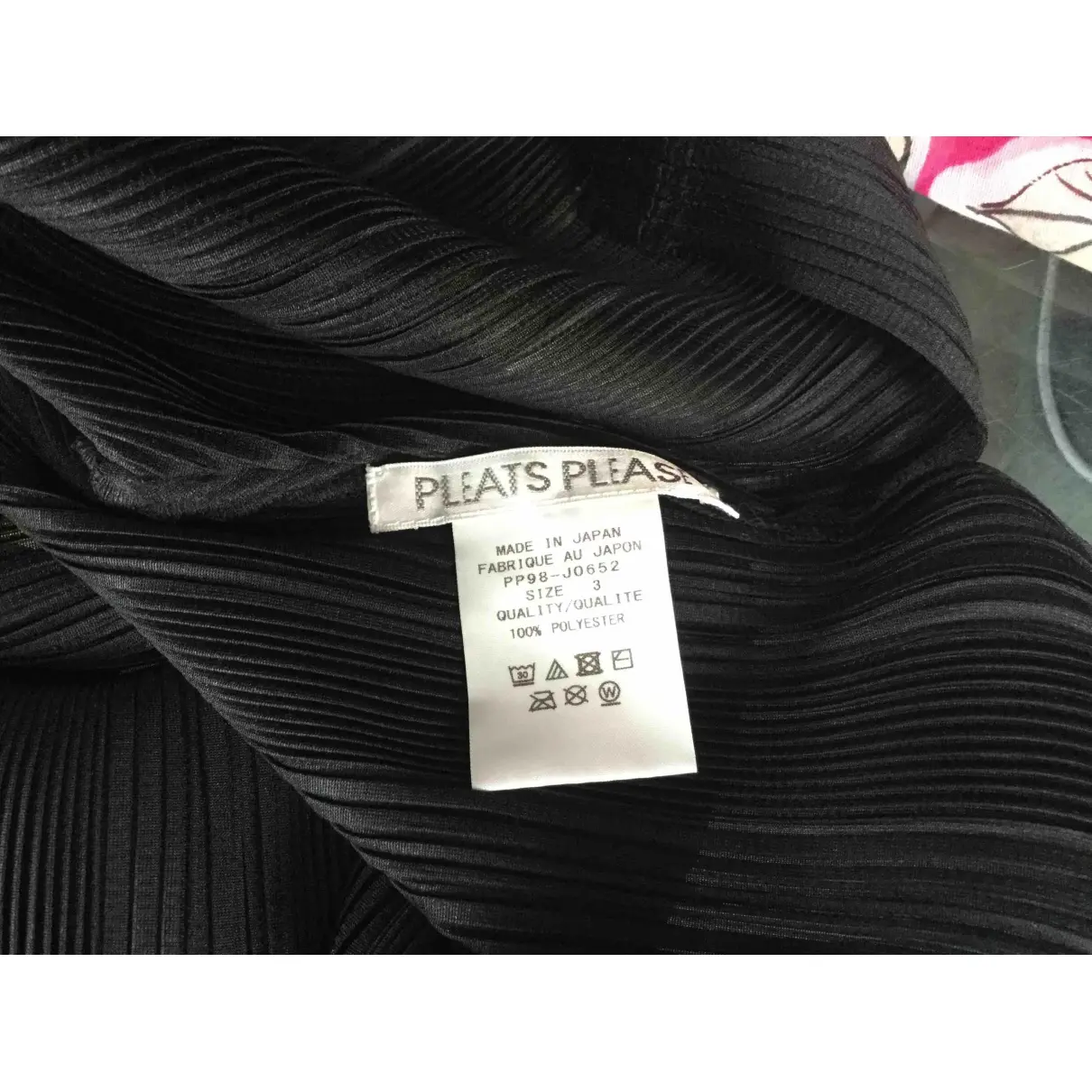 Black Polyester Knitwear Pleats Please