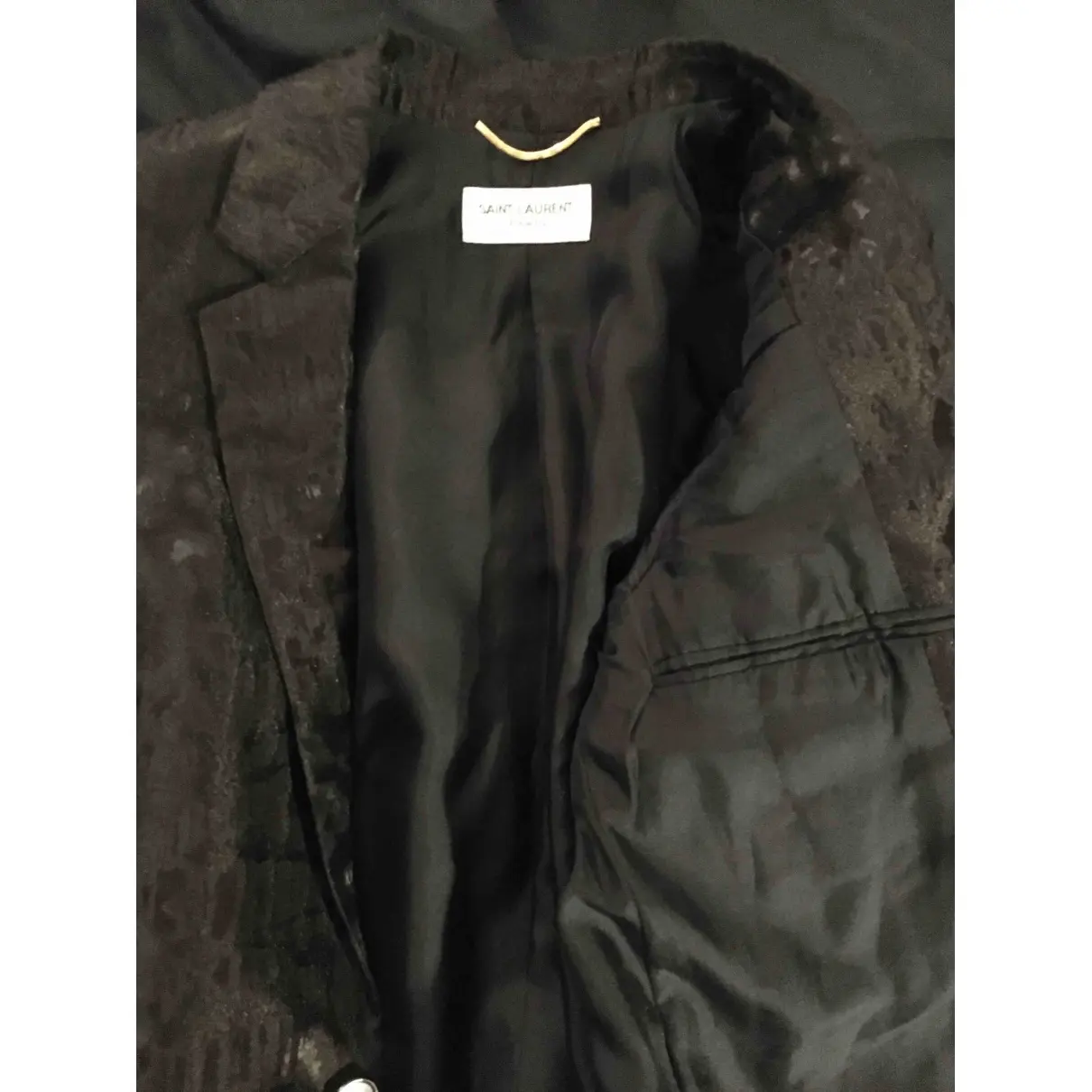 Black Polyester Jacket Saint Laurent