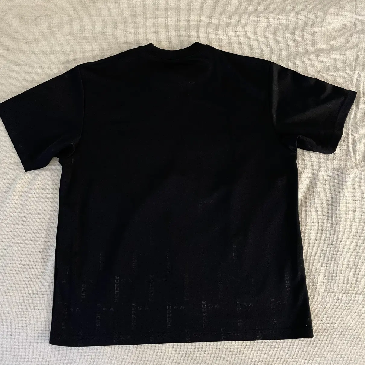 Buy Supreme Black Polyester T-shirt online