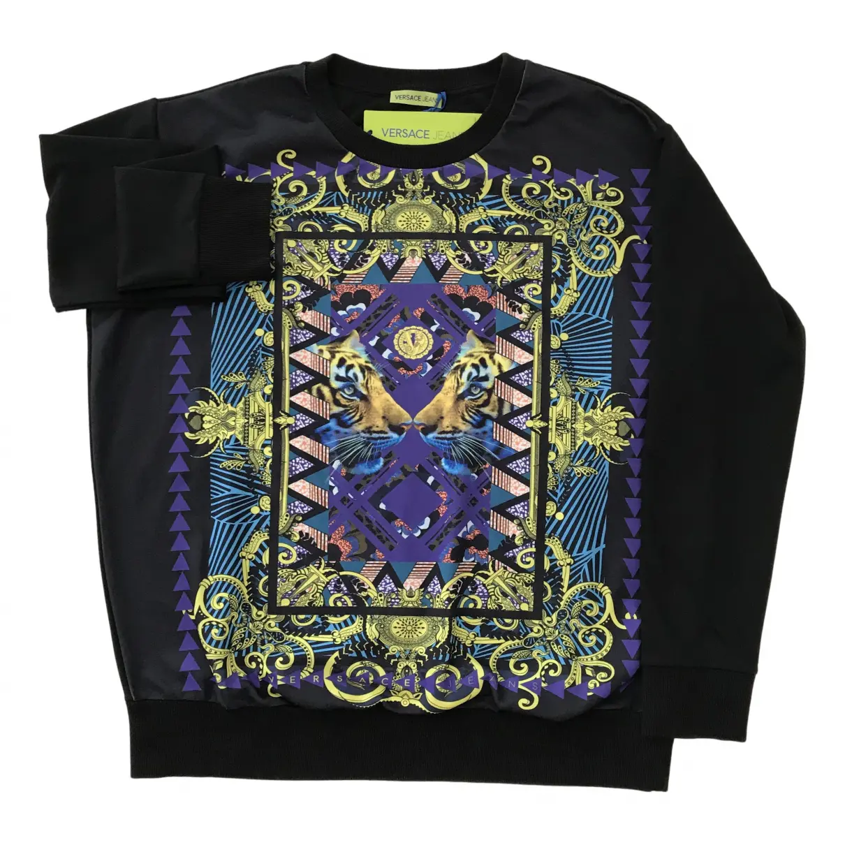 Black Polyester Knitwear Versace Jeans Couture