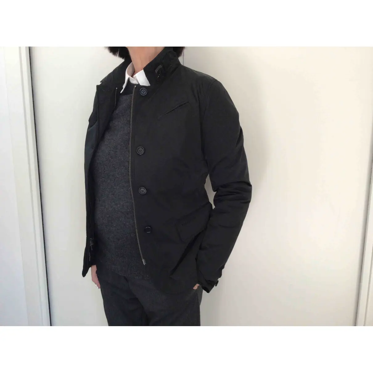 Black Polyester Jacket Woolrich