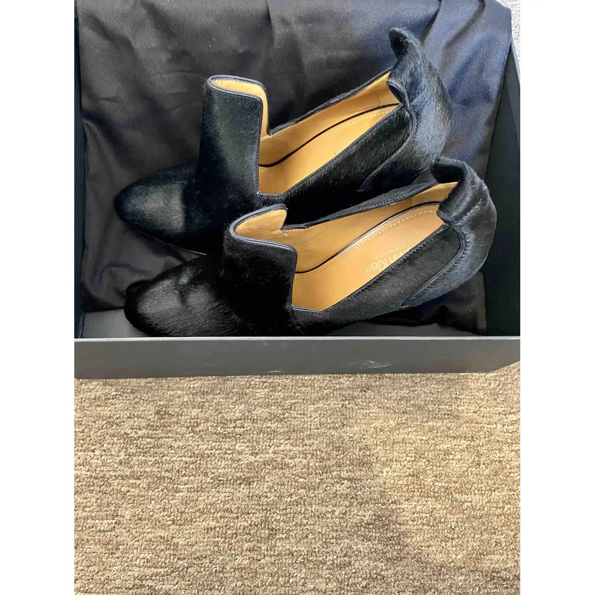Pony-style calfskin heels Calvin Klein Collection