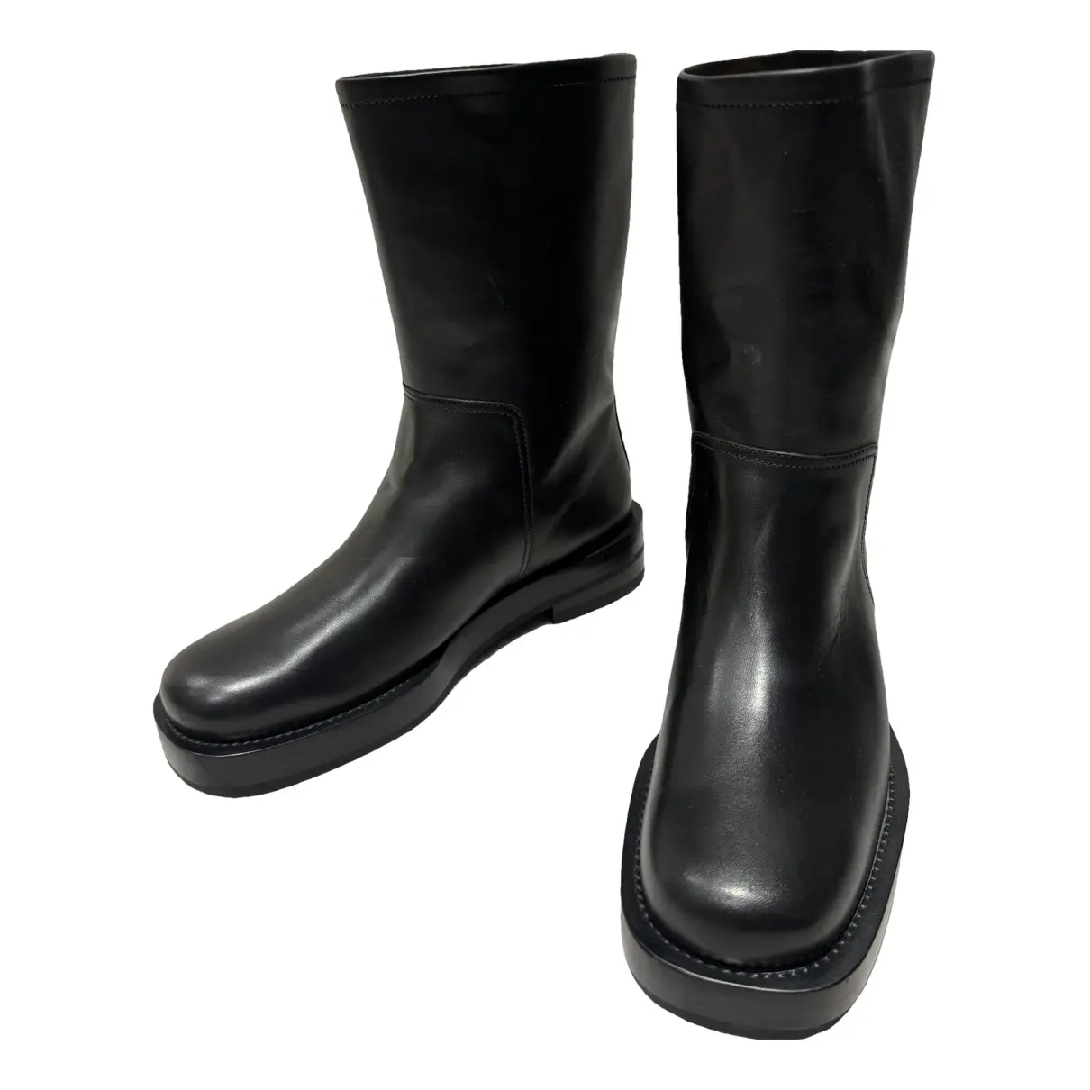 Pony-style calfskin boots