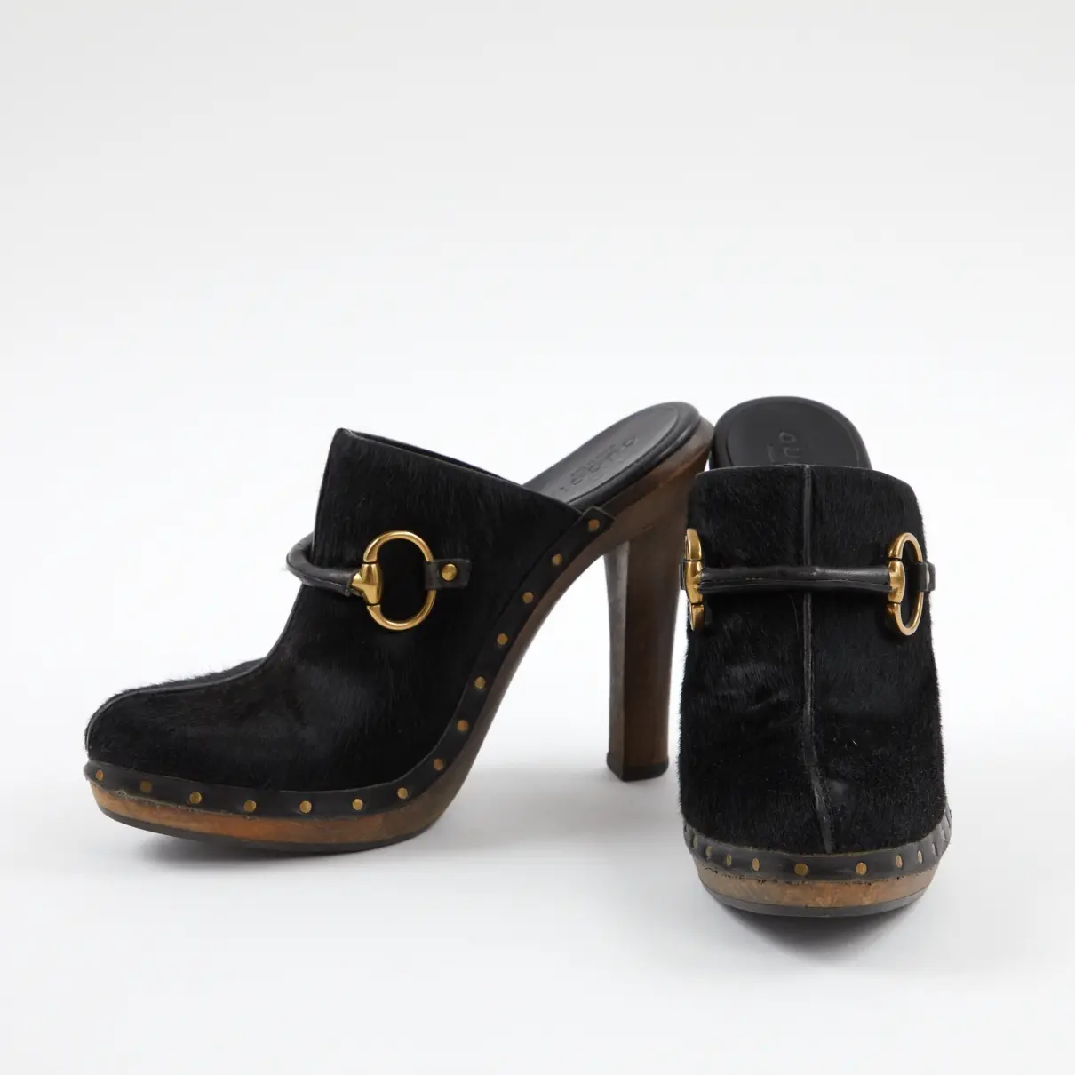 Gucci Pony-style calfskin mules & clogs for sale