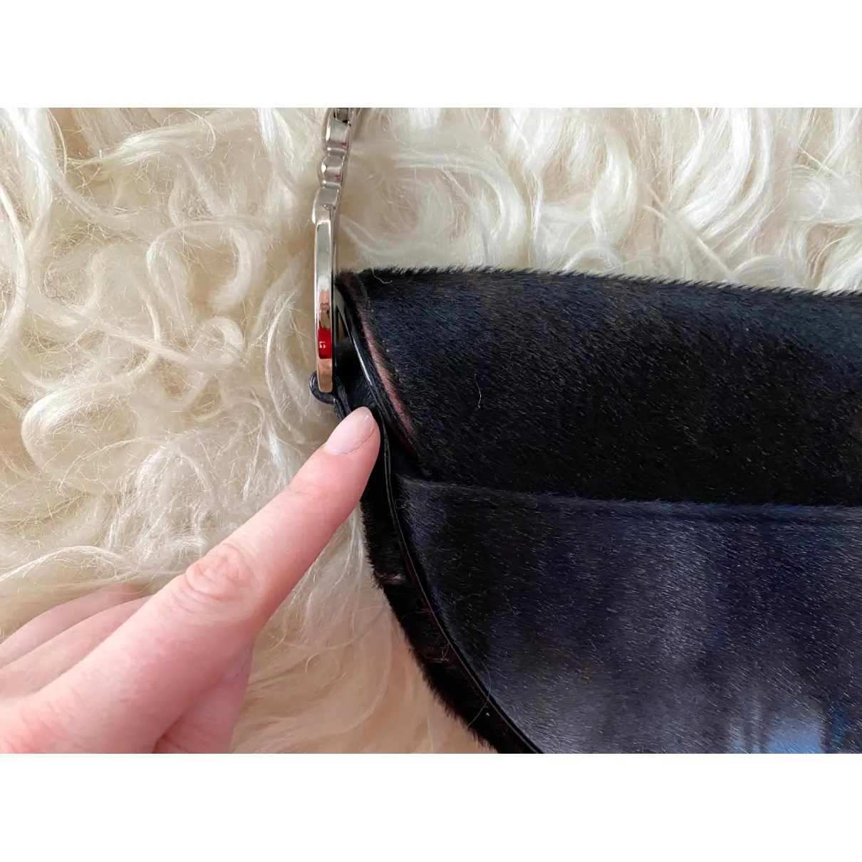 Saddle Vintage pony-style calfskin handbag Dior - Vintage