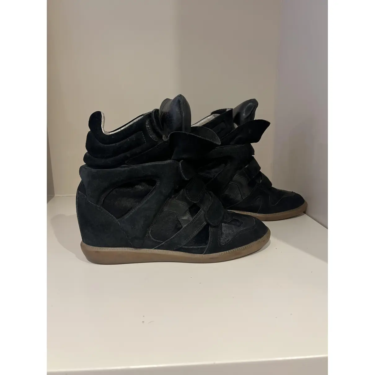 Buy Isabel Marant Willow pony-style calfskin trainers online
