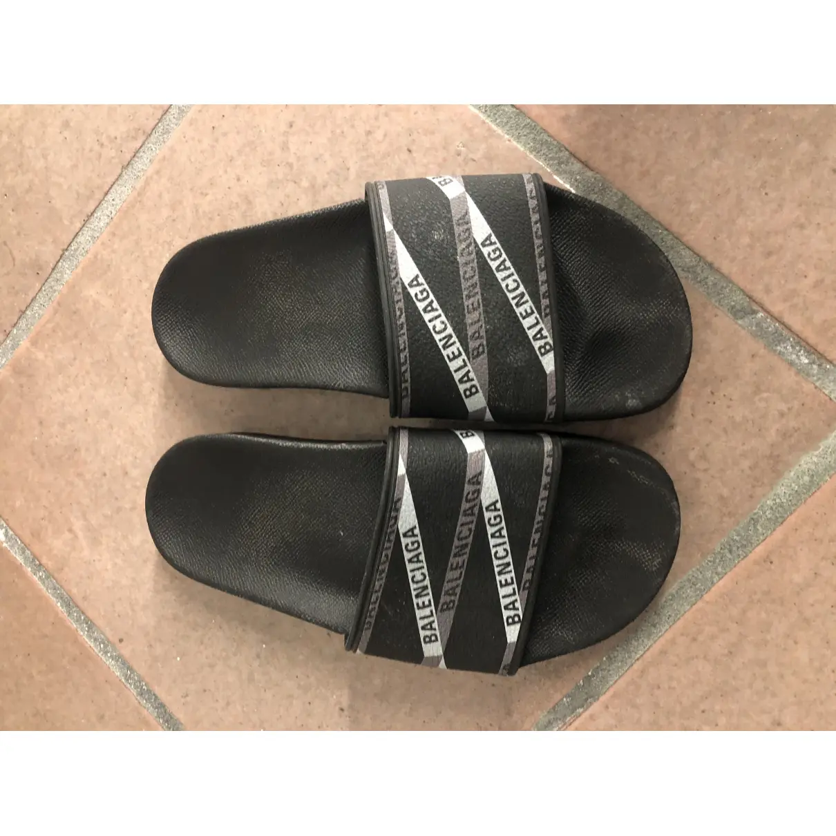 Black Rubber Sandals Balenciaga
