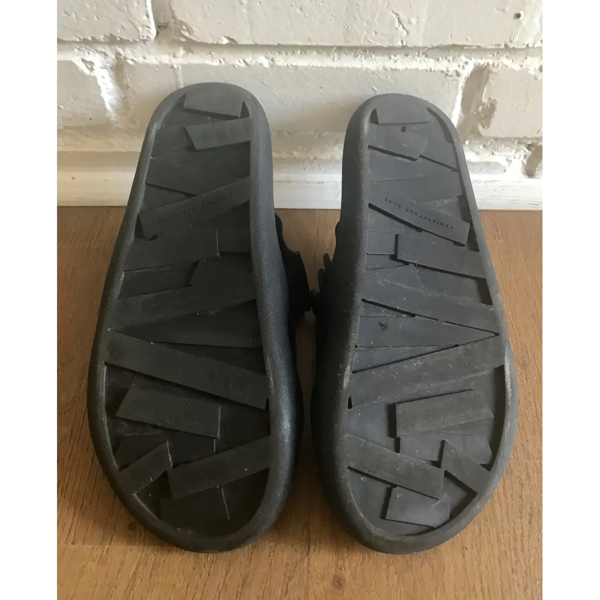 Buy Christopher Kane Black Rubber Sandals online