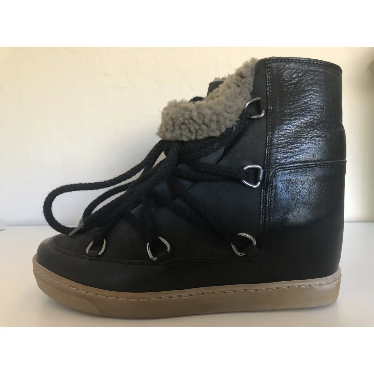 Buy Isabel Marant Bobby shearling trainers online
