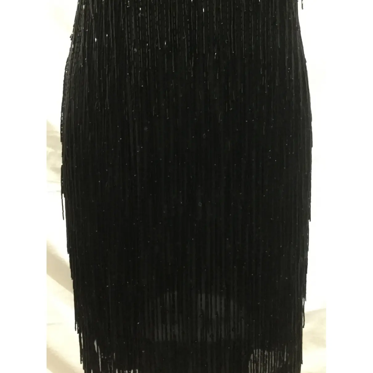 Silk mid-length dress Black Tie Oleg Cassini - Vintage