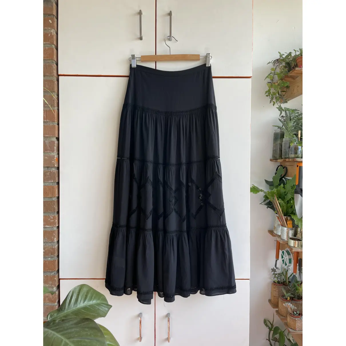 Buy Blumarine Silk maxi skirt online - Vintage