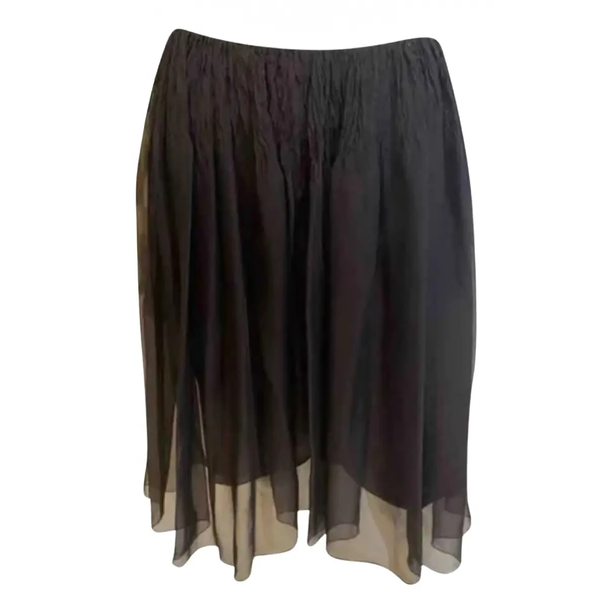 Silk mid-length skirt Chanel - Vintage