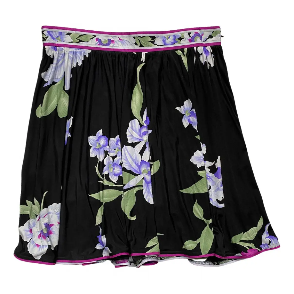 Silk mid-length skirt Leonard - Vintage