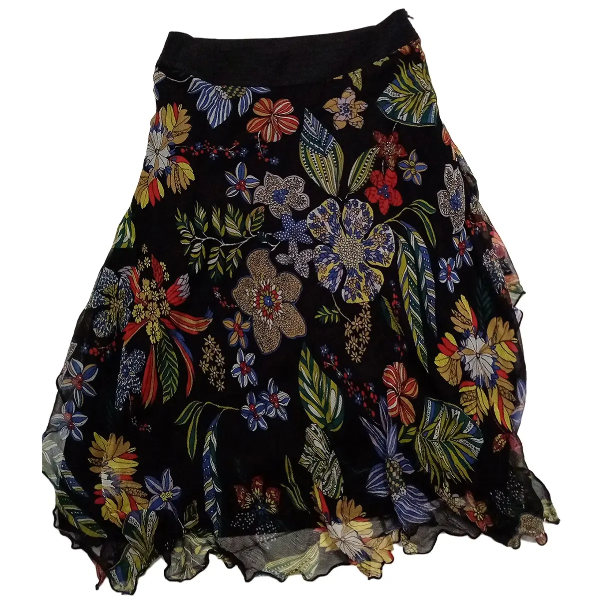 Silk mid-length skirt Mariella Rosati
