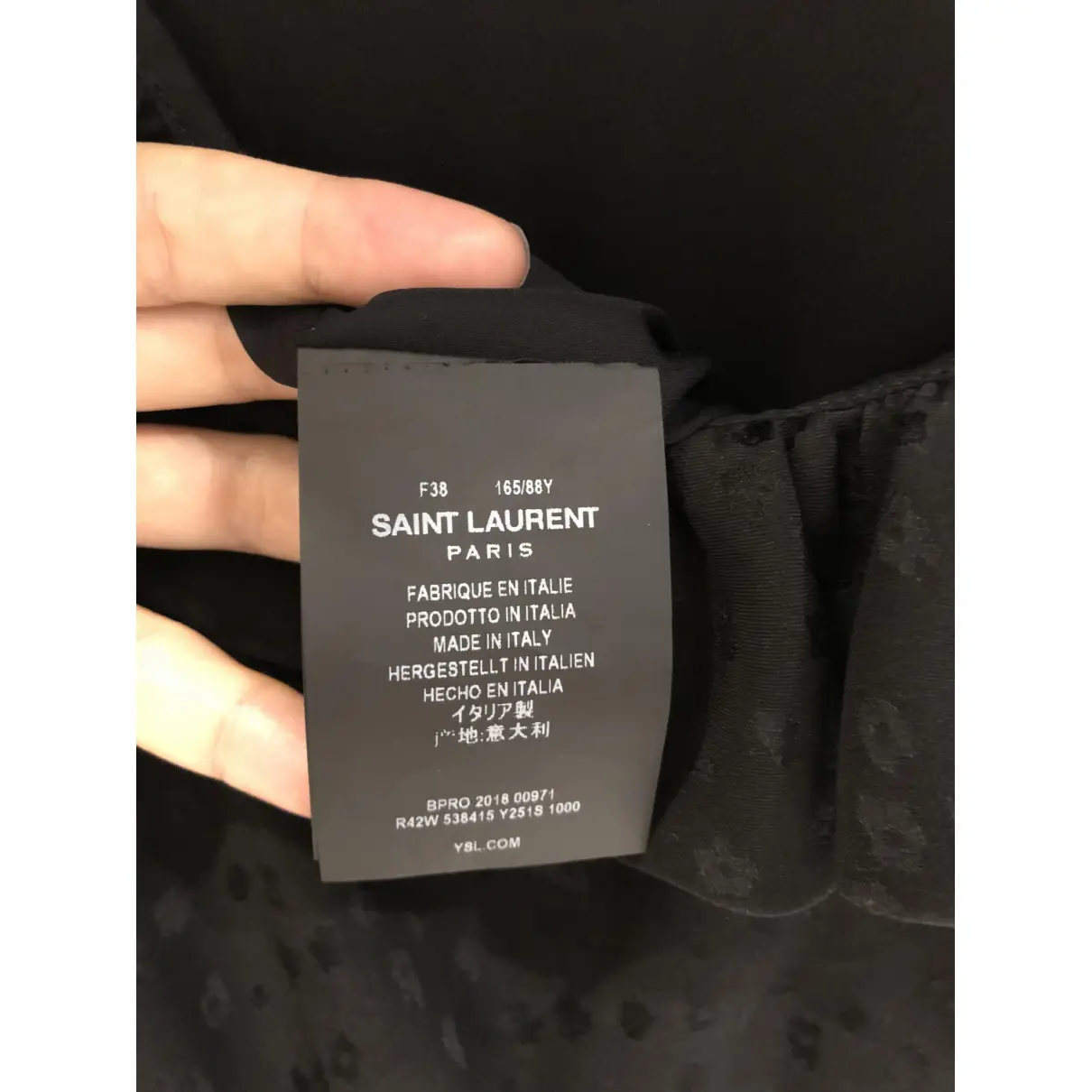 Silk mid-length dress Saint Laurent