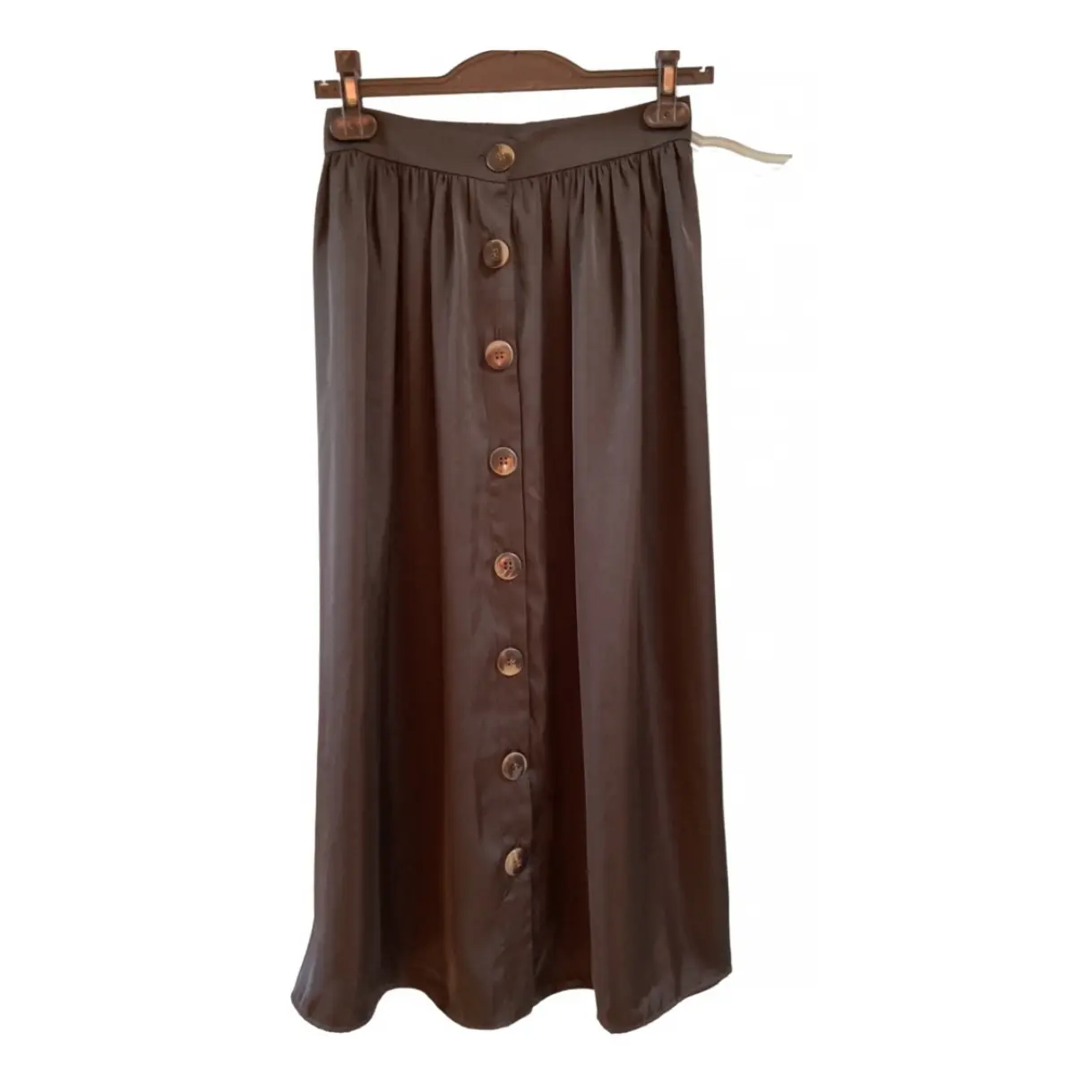 Silk mid-length skirt Stella pardo
