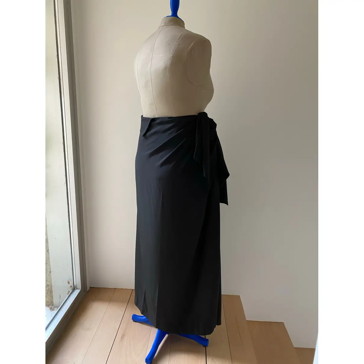 Buy Yohji Yamamoto Silk maxi skirt online