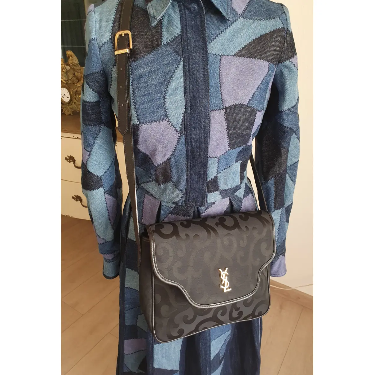 Silk crossbody bag Yves Saint Laurent - Vintage