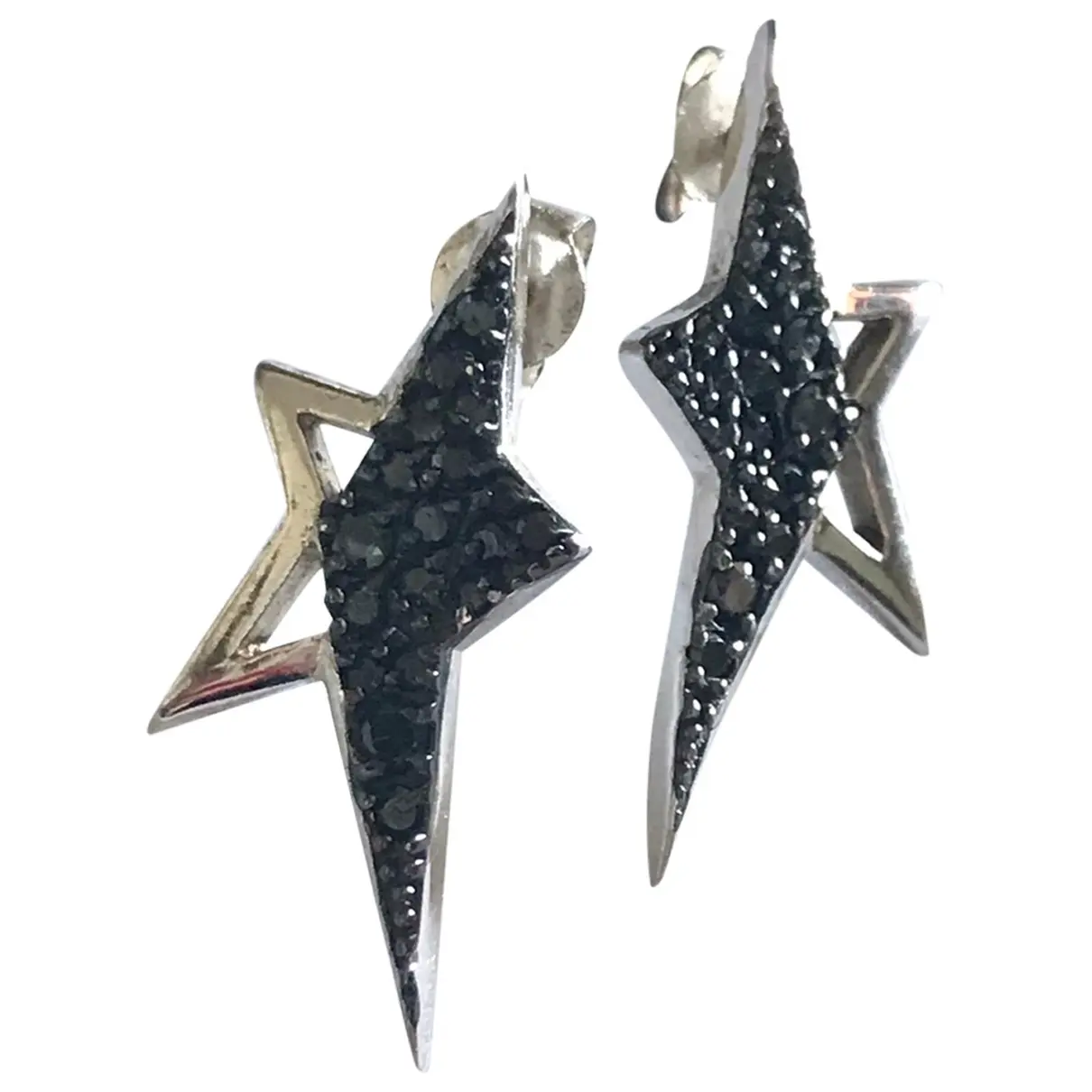 Silver earrings Thierry Mugler