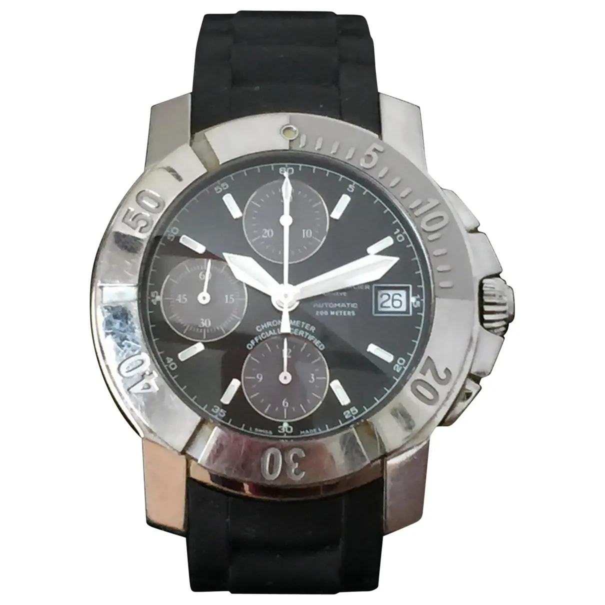 Black Steel Watch Baume Et Mercier