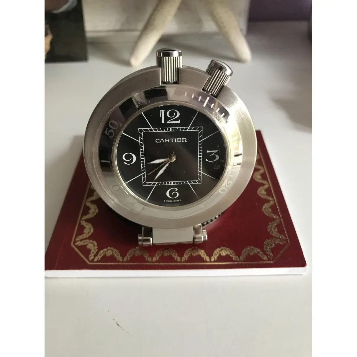 Horloge de voyage Santos clock Cartier