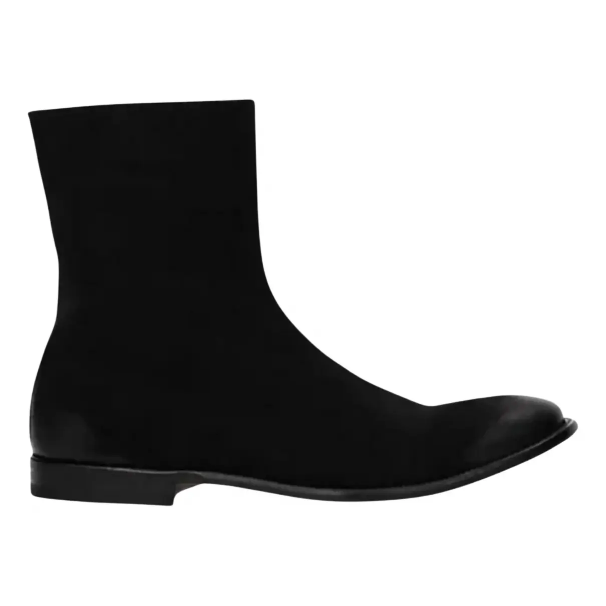 Black Suede Boots Alexander McQueen