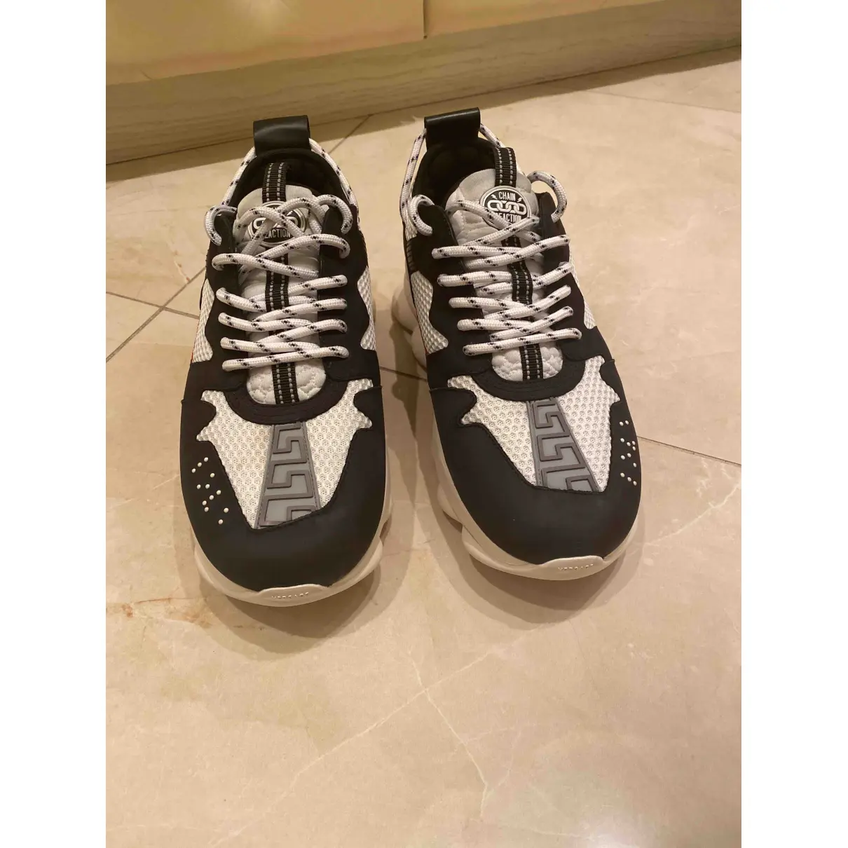 Buy Versace Chain Reaction low trainers online