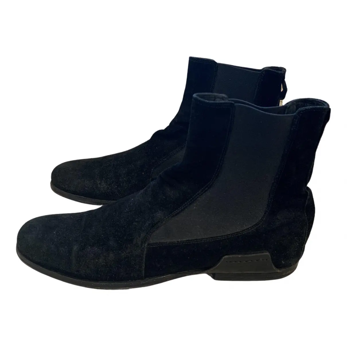 Black Suede Boots Dior Homme