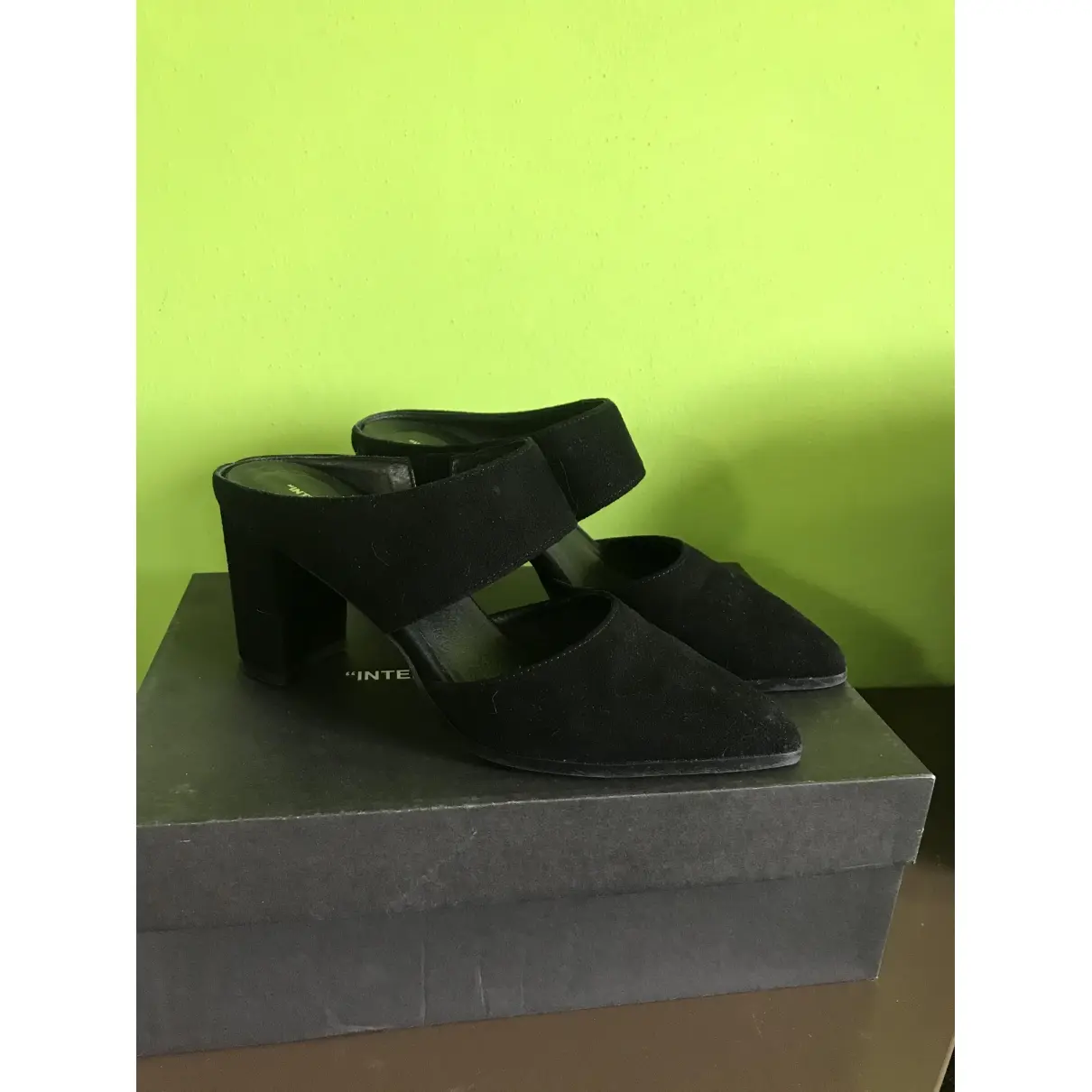 Buy Intentionally Blank Black Suede Sandals online