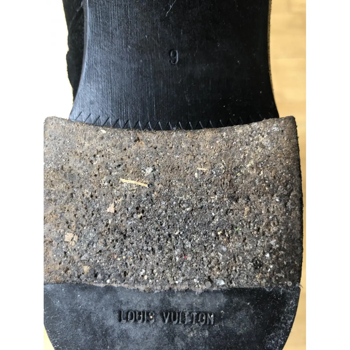 Louis Vuitton Black Suede Boots for sale - Vintage