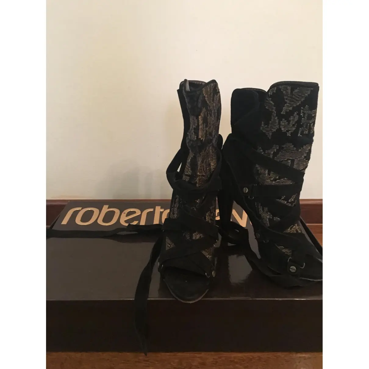 Buy Roberto Cavalli Open toe boots online