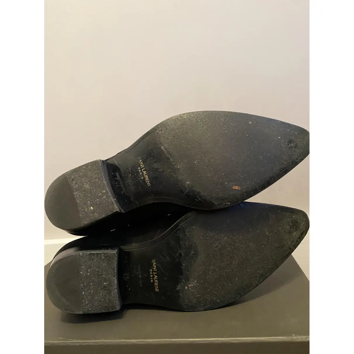 Black Suede Boots Saint Laurent