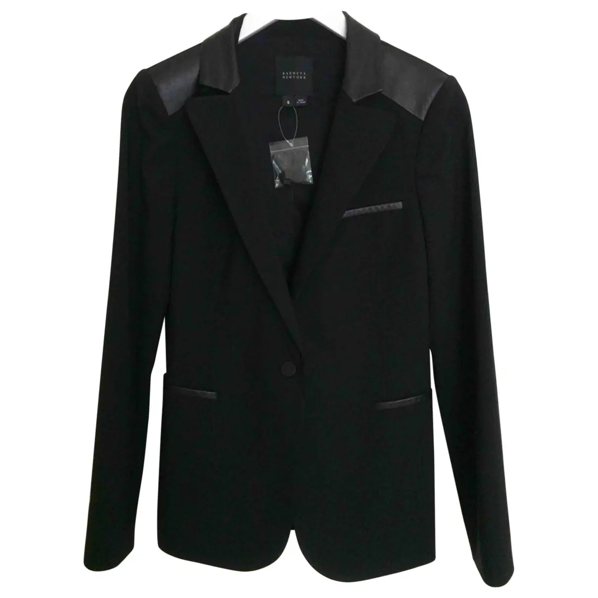 Black Synthetic Jacket Barneys New York